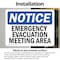 Signmission Emergency Evacuation Meeting Area, 5 in W x Rectangle, Vinyl Decal OS-2PACK-NS-D-35-L-11789 - alternate 3